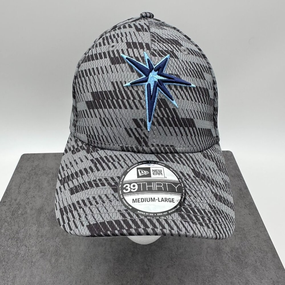 New Era 39THIRTY Tampa Bay Rays Clubhouse Grey Stretch Fit MLB Hat, Size‎ M/L